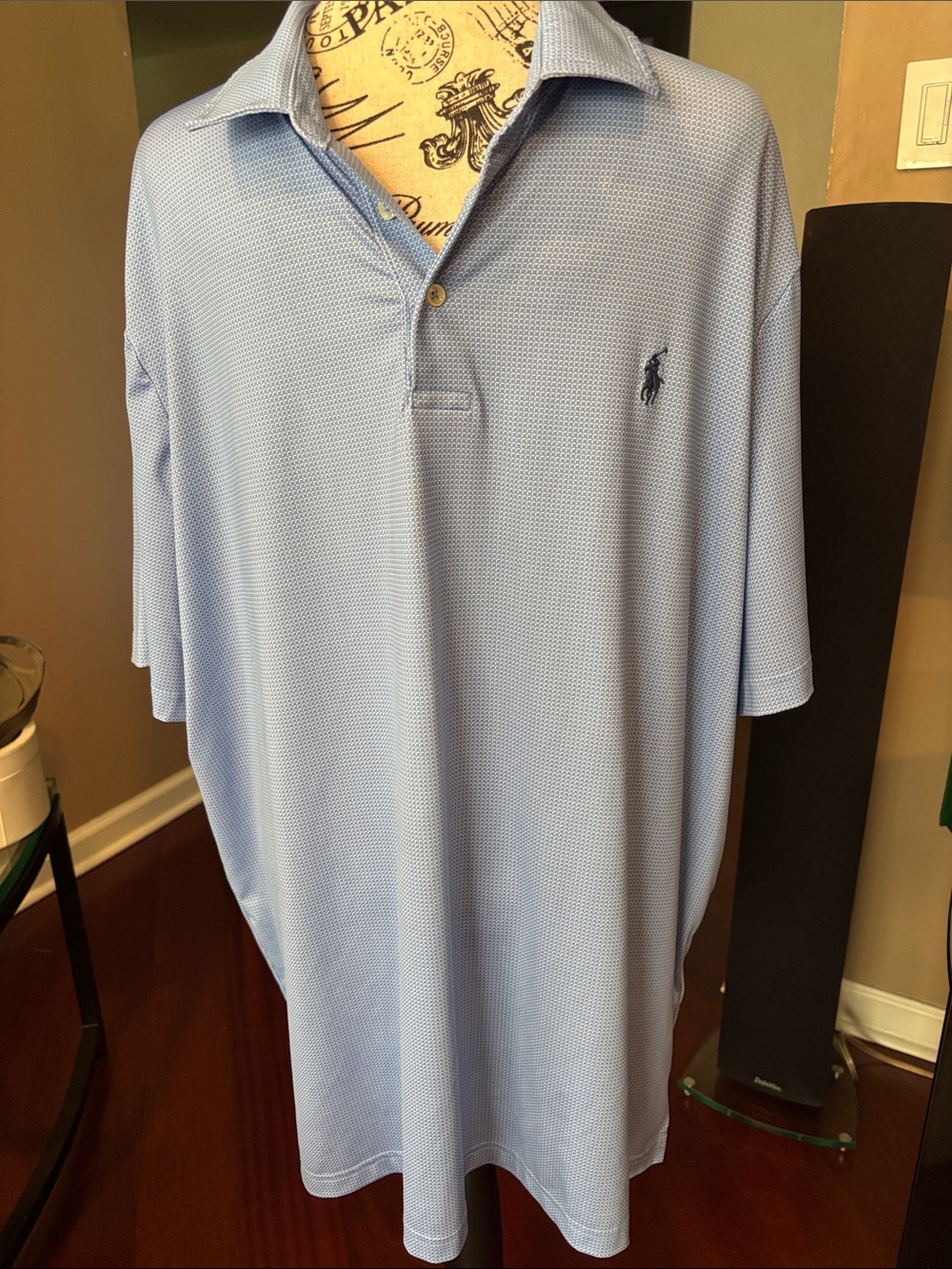 NWOT Ralph Lauren Men's Light Blue Mesh Polo Shirt